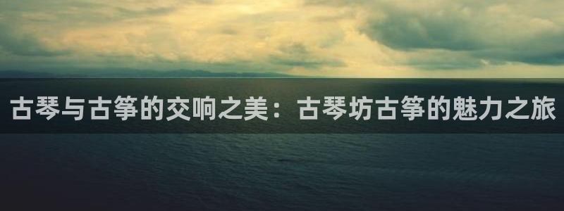 凯发k8娱乐：古琴与古筝的交响之美：古琴坊古筝的魅力之旅